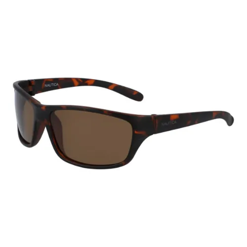 NAUTICA Plastic Irregular Shape Sunglasses Men's Tortoiseshell