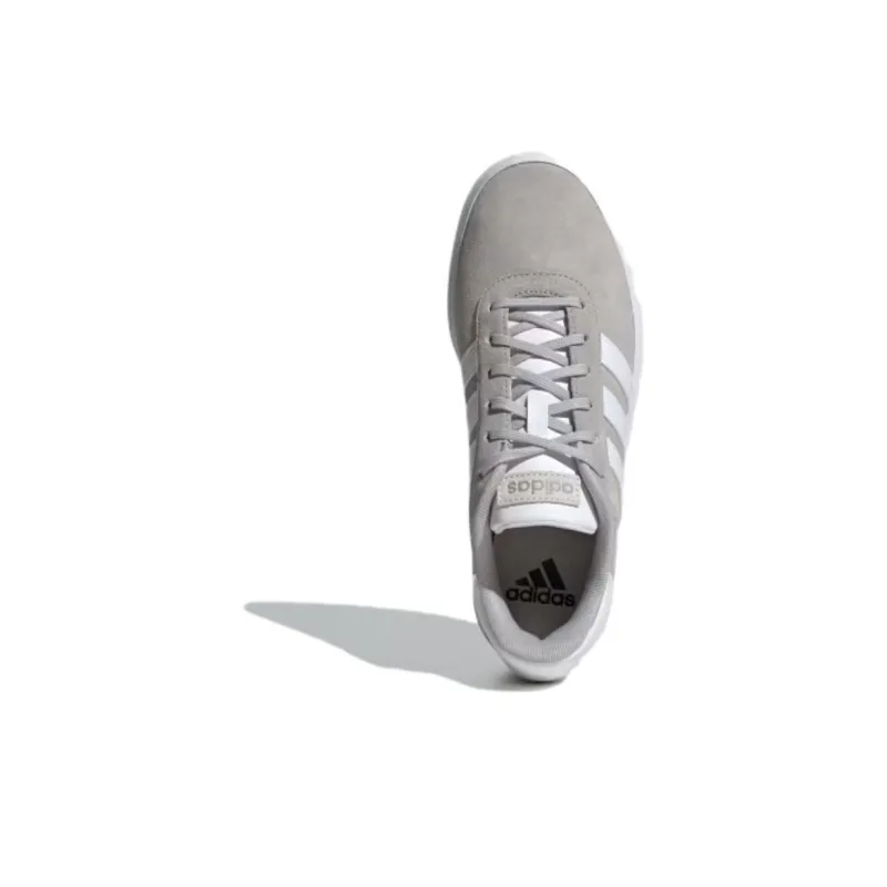Adidas Court Cushioning Wear Resistant Low Top Skateboard Shoes Women's Gray White-2