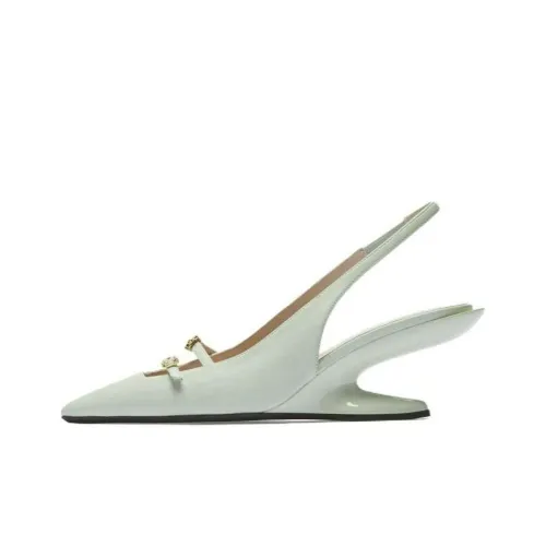 Nº21 Crystal-embellished Buckle 60mm Slingback Pumps