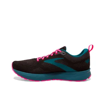 Brooks Revel 5 Cushioned Slip-Resistant Low-Top Running Shoes Women's Black Blue