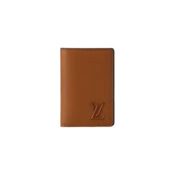 LOUIS VUITTON Cuir Millesime Calfskin Wallet Men's Brown