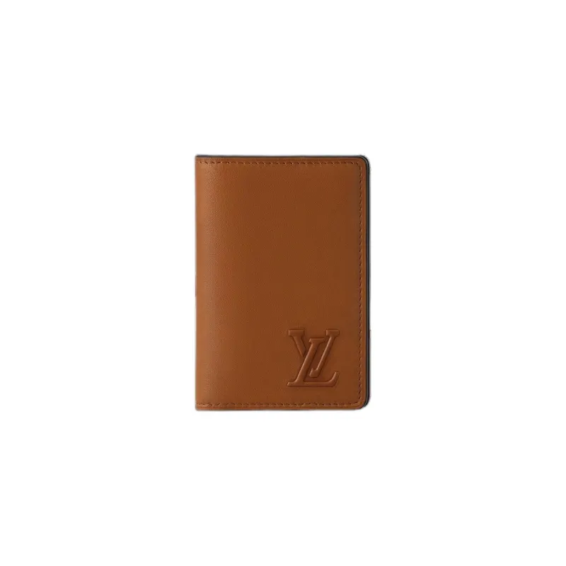 LOUIS VUITTON Cuir Millesime Calfskin Wallet Men's Brown-0