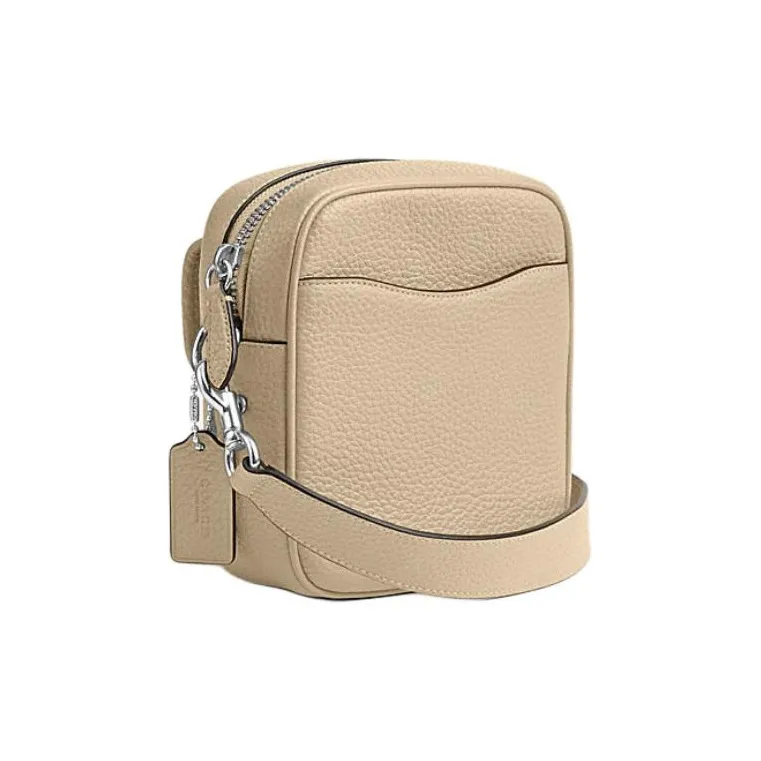 COACH Beck Leather Shoulder Bag, Crossbody Bag Mini Men's Ivory-1