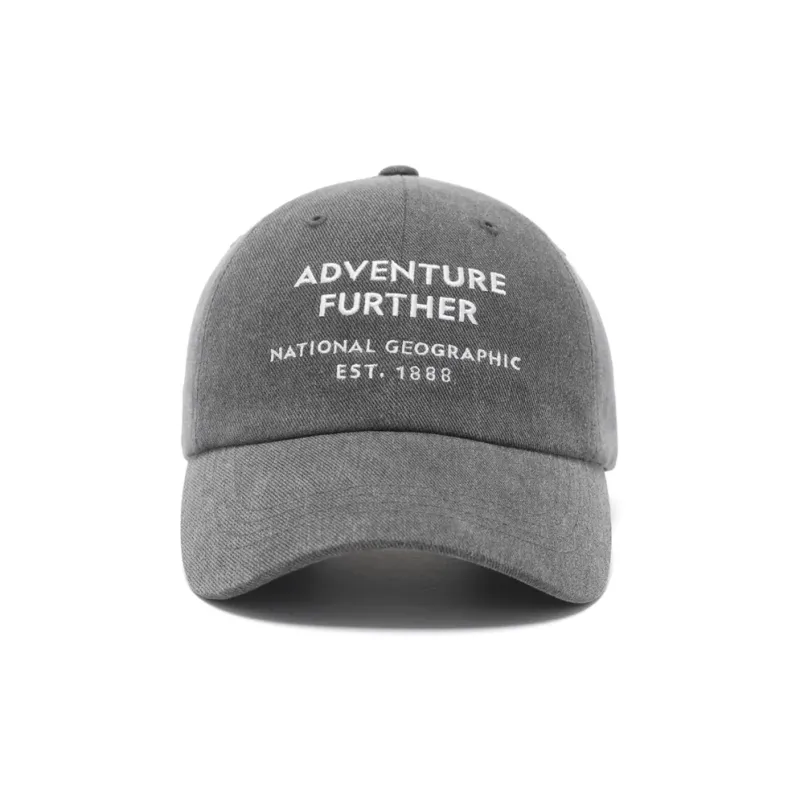 NATIONAL GEOGRAPHIC Cotton Baseball Caps Unisex Gray-1