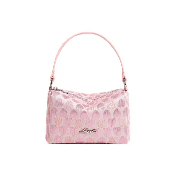 AILUXI Fabric Small Square Bag One Shoulder Handbag Women's Cream Sweetheart Pink/Snow Crystal Blue