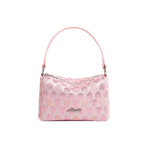 AILUXI Fabric Small Square Bag One Shoulder Handbag Women's Cream Sweetheart Pink/Snow Crystal Blue