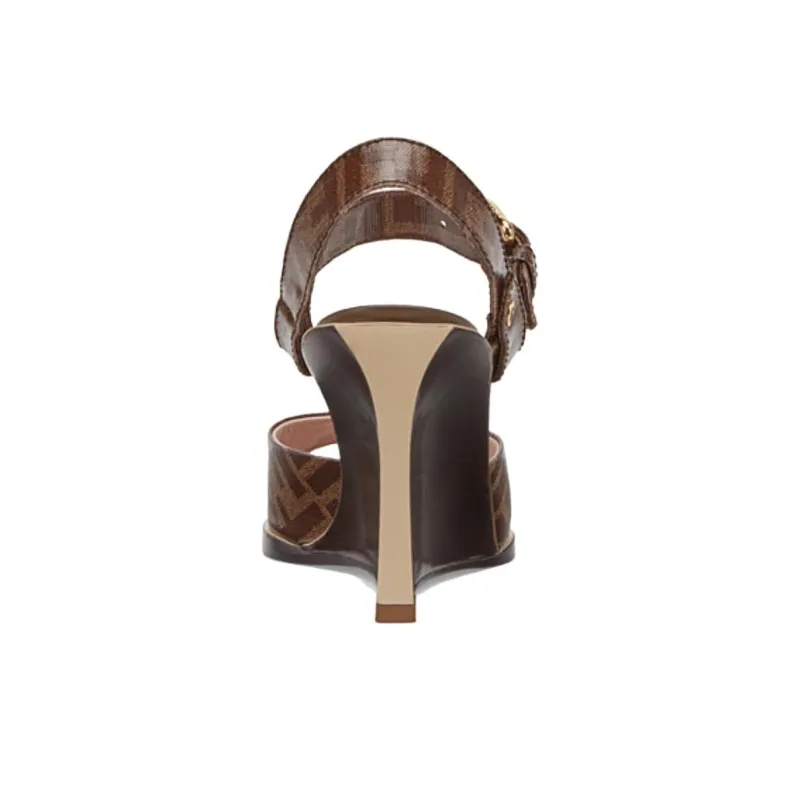 FENDI Strap Sandals Women's Brown-4