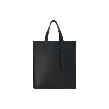 FERRAGAMO Matte Cowhide Tote Bag Shopping Bag Handbag Men's Black
