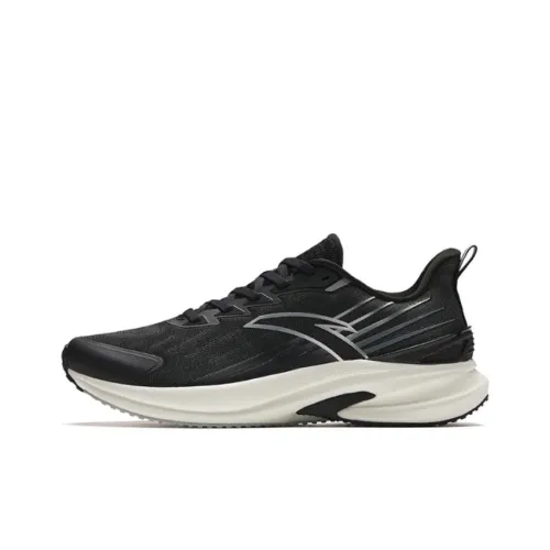 Anta Antelope Run 4th Generation Cushioning Wear Resistant Low Top Casual Running Shoes Men's Black