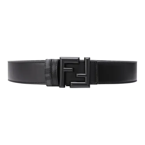 FENDI By Marc Jacobs FF Rounded Belt Leather Reversible Belt 