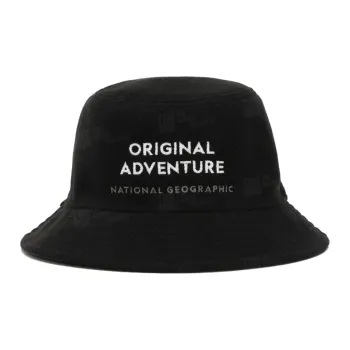 NATIONAL GEOGRAPHIC Rayon Acrylic Polyester Bucket Hats Women's Black