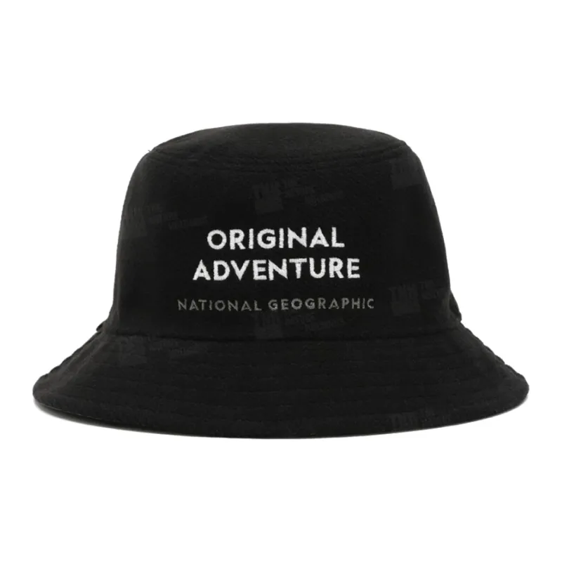 NATIONAL GEOGRAPHIC Rayon Acrylic Polyester Bucket Hats Women's Black-0
