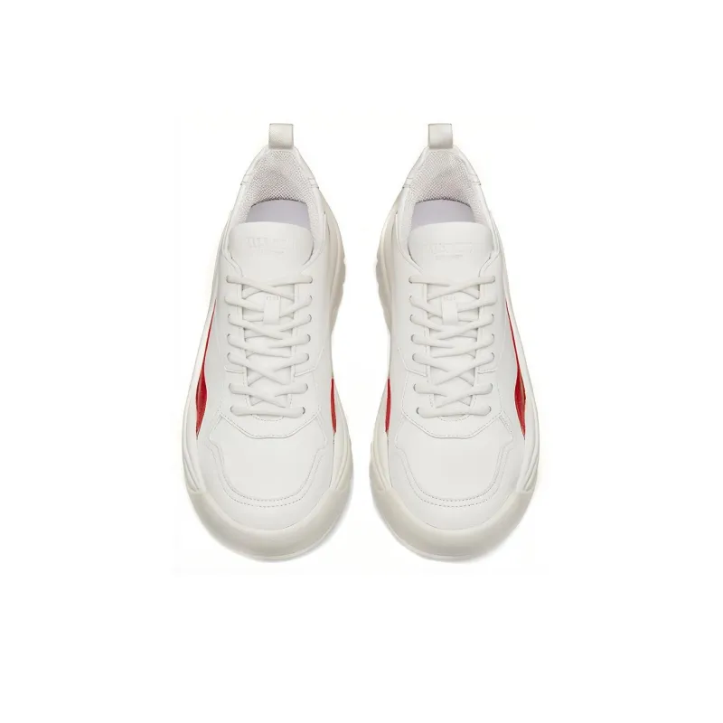 Valentino Gumboy Anti-Slip And Wear-Resistant Lightweight Low-Top Casual Shoes Women's White Red-3