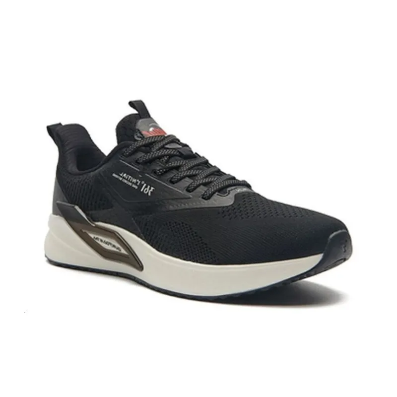 361° Breathable Lightweight And Wear Resistant Low Top Running Shoes Men's Black Red-2