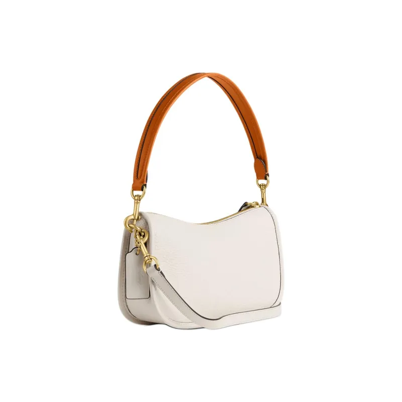 COACH Disney Collaboration Swinger Recycled Leather Handbag, Shoulder Bag, Crossbody Bag Trumpets Women's White-1