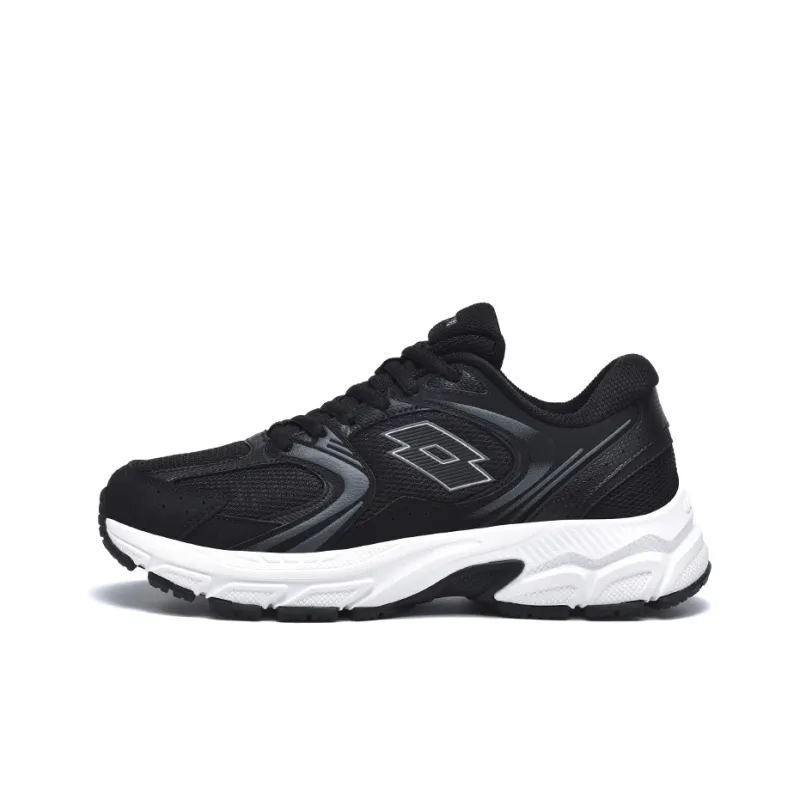LOTTO Chunky Sneakers Women's Low Top Black/White-0