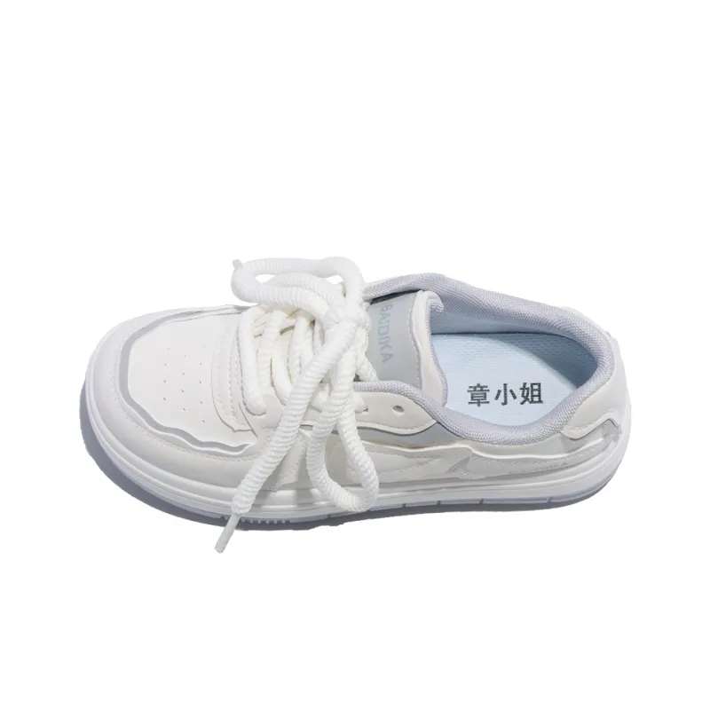 Miss Zhang Low Top Skateboard Shoes Women's White Gray-5