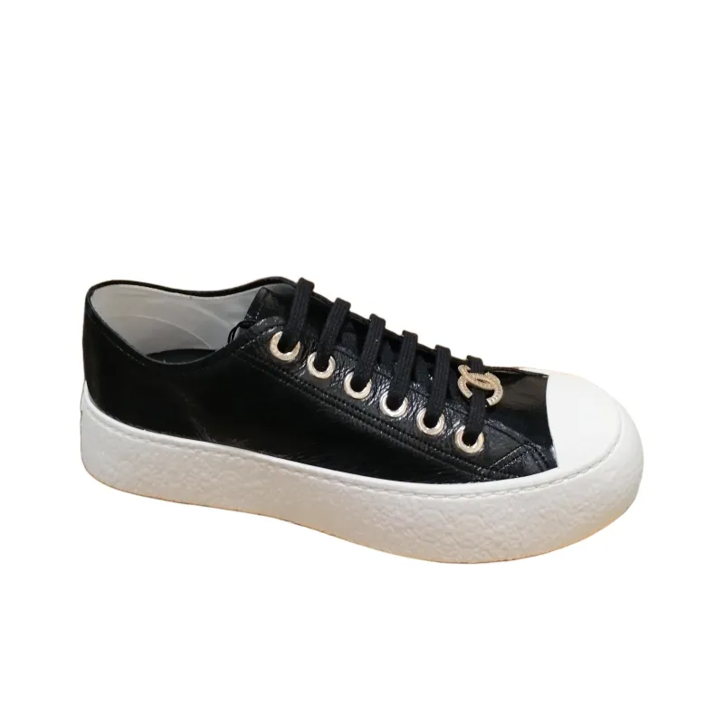 CHANEL Low Top Skateboard Shoes Women's Black-1