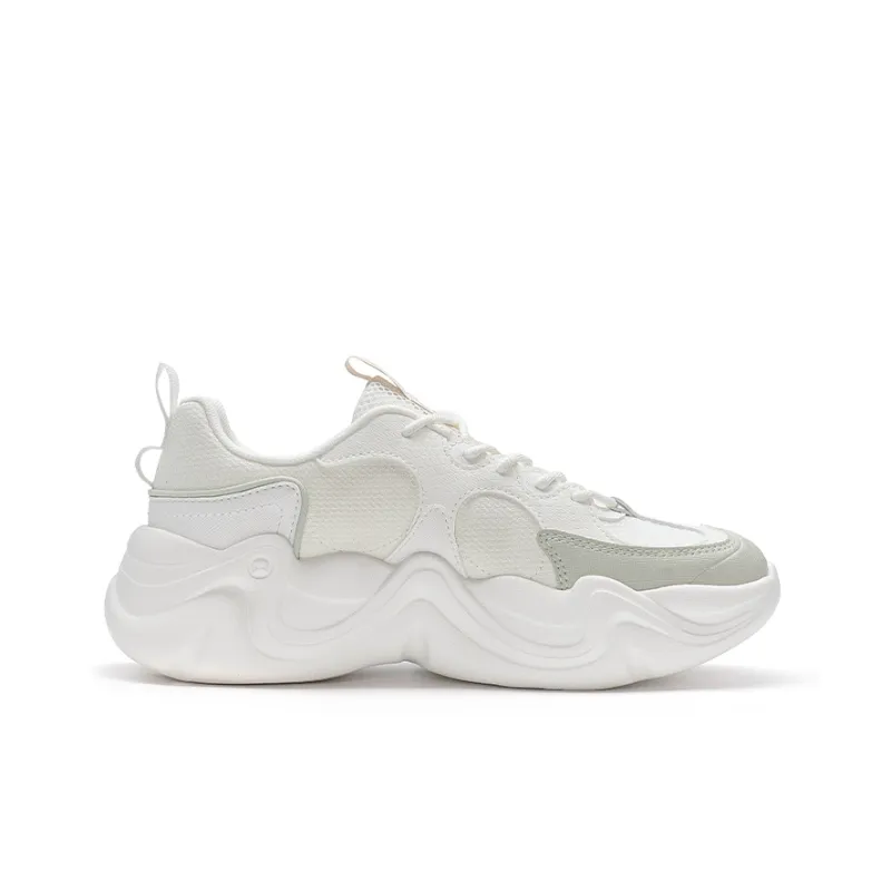 XTEP Casual Shoes Women's Low Top Sail White/Creamy Green-1