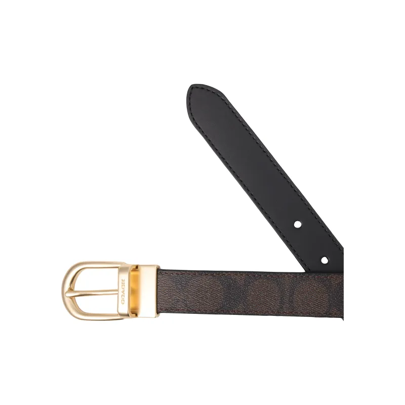 COACH Cow Leather Leather Belts Women's Brown Width  2.5cm-3