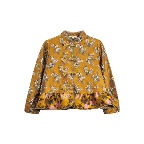 Gichugure Jackets Women's Yellow Flower