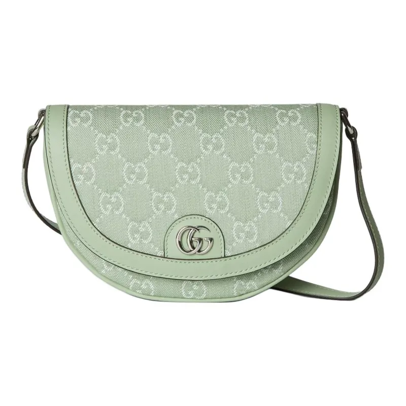 GUCCI Ophidia Denim Crossbody Bag Shoulder Bag Women's Light Green-0