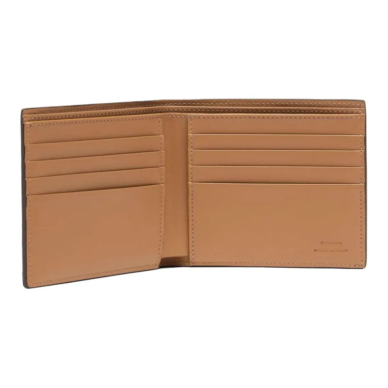 FENDI FF Canvas Wallet Men's Brown-2