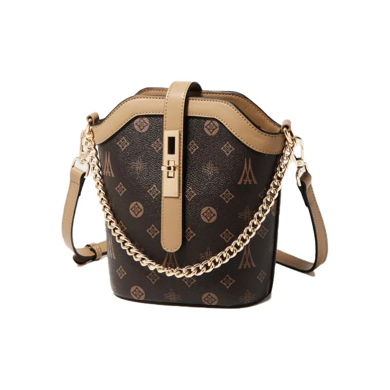 Old Man's Head Synthetic Leather Shoulder Bag Crossbody Bag Handbags Regular Women's Coffee-1