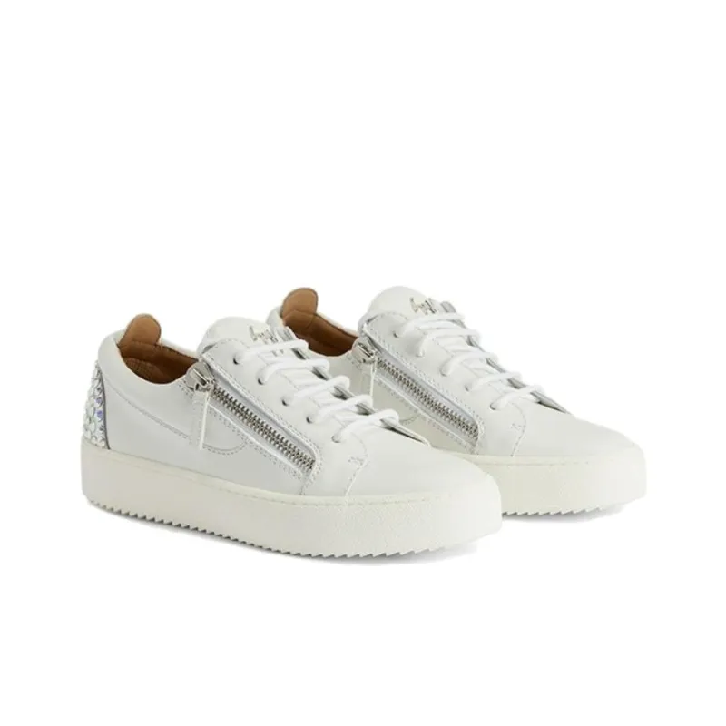 Giuseppe Zanotti Gail Rhinestone embellished Leather Sneakers Women's-2