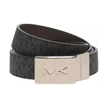 MICHAEL KORS PVC Belt Men's Black Width 3CM