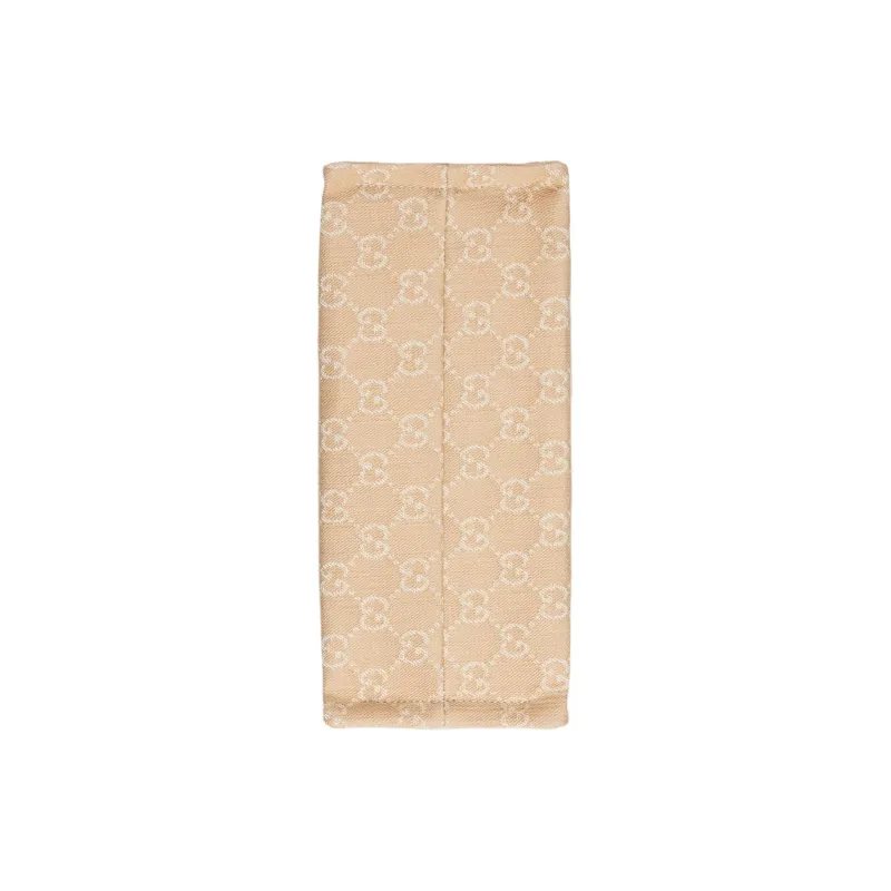 GUCCI Ophidia Denim With Leather Tote Bag Shopping Bag Handbag Medium Size Women's Light Beige-5