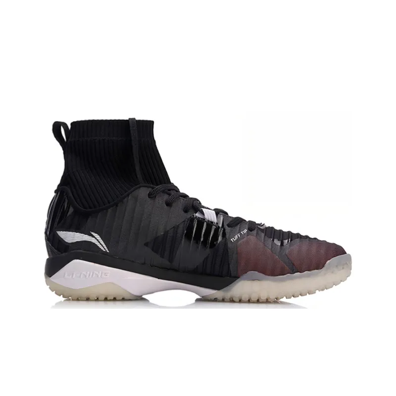 LiNing Frontier Shadow Pro Lightweight Slip-Resistant Cushioning High-Top Badminton Shoes Unisex Standard Black-1
