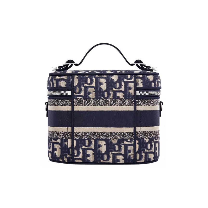 DIOR DiorTravel Canvas Handbag, Shoulder Bag, Crossbody Bag, Toiletry Bag, Makeup Bag Regular Women's Dark Blue-2