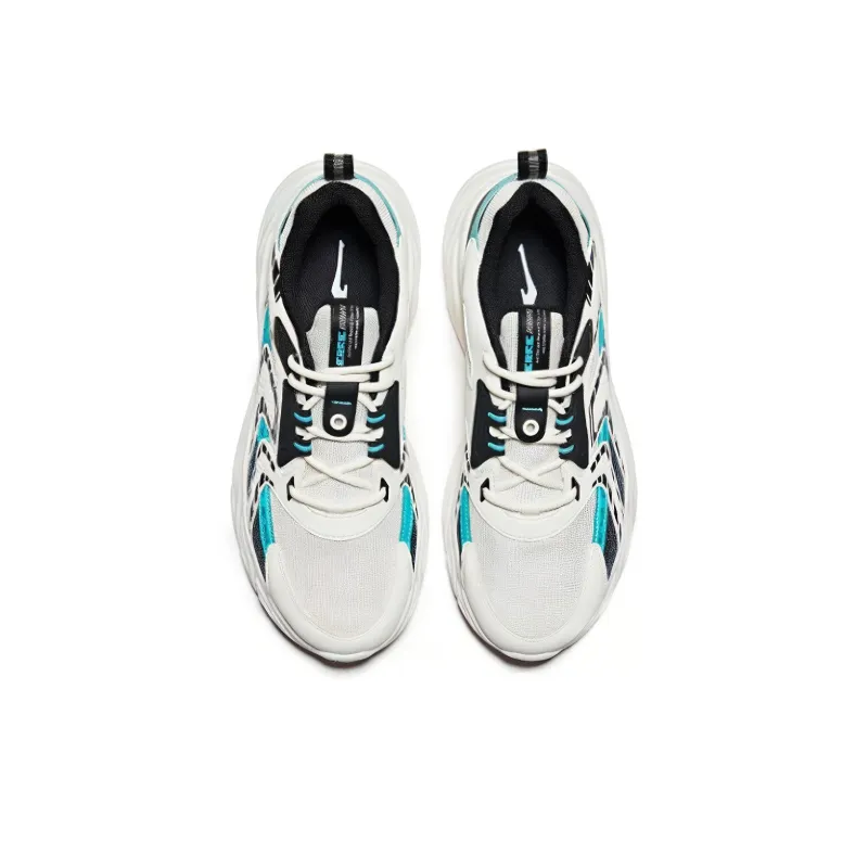 Erke Crimson Shadow Cushioning, Slip Resistant, And Abrasion Resistant Low Top Running Shoes Men's White Black Blue-3