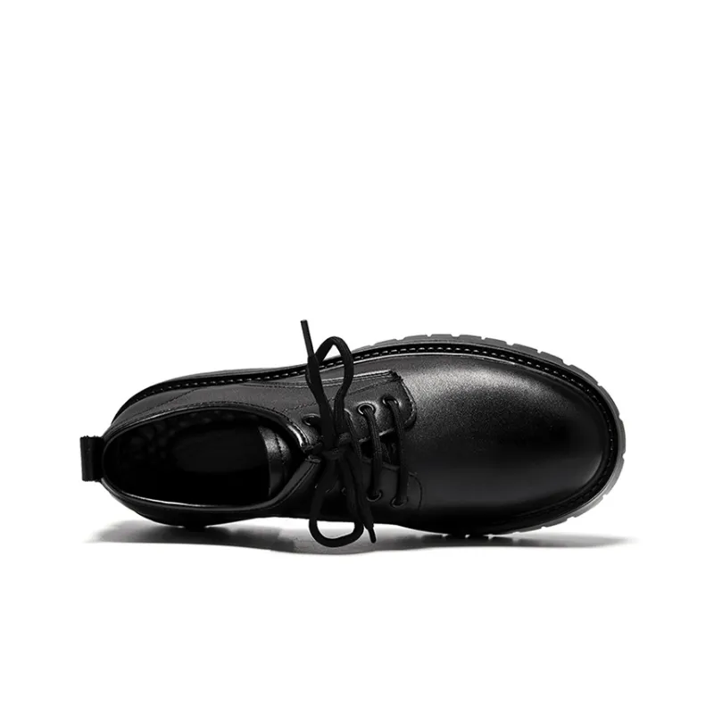 GZZ Dress Shoes Men Low Top Black-3