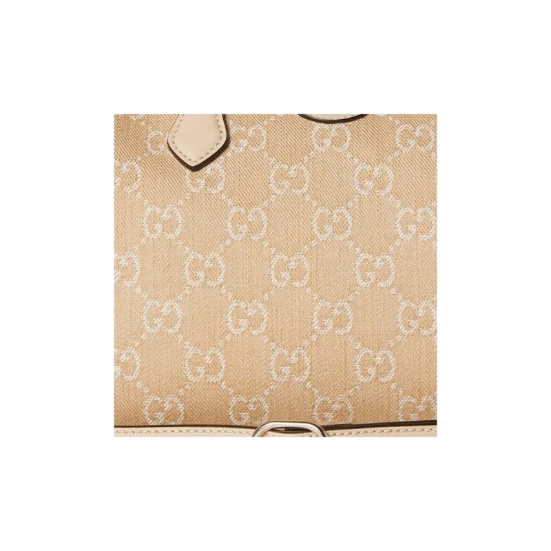 GUCCI Ophidia Denim Shoulder Bag Crossbody Bag Handbag Small Size Women's Light Beige-7