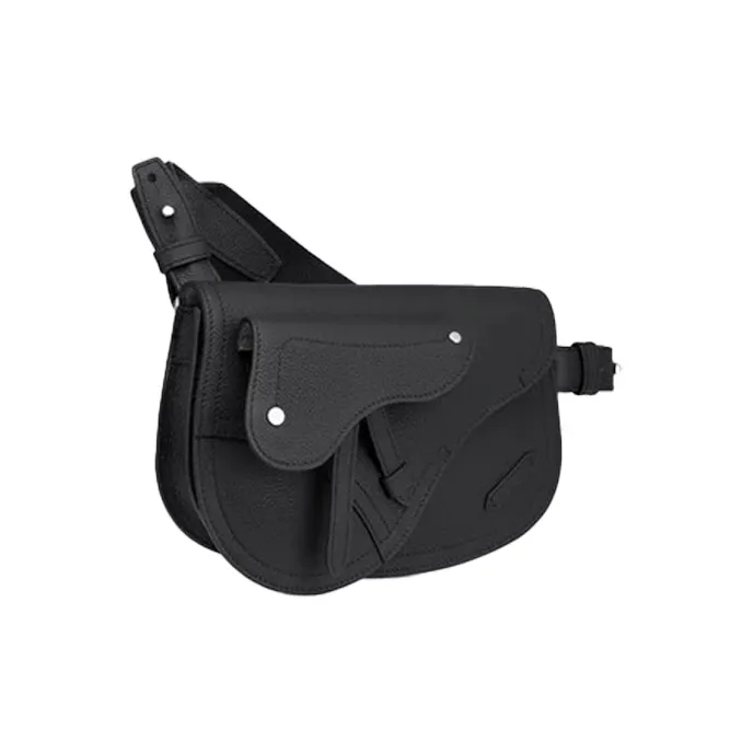 DIOR Saddle Grained Cow Leather Shoulder Bag Crossbody Bag Sling Bags Men's Black-1