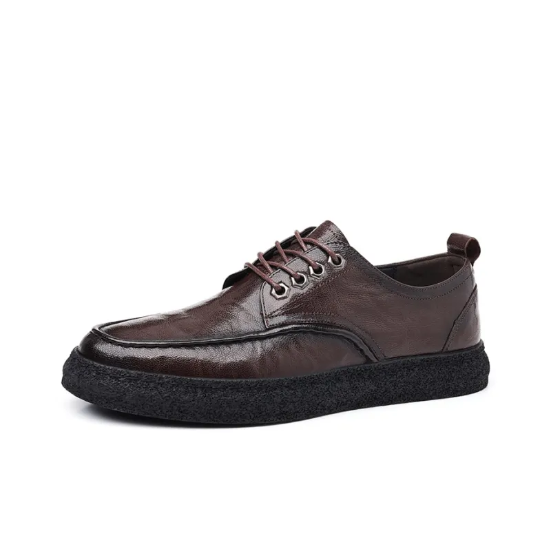 YEDANI Dress Shoes Men Low Top Black-4