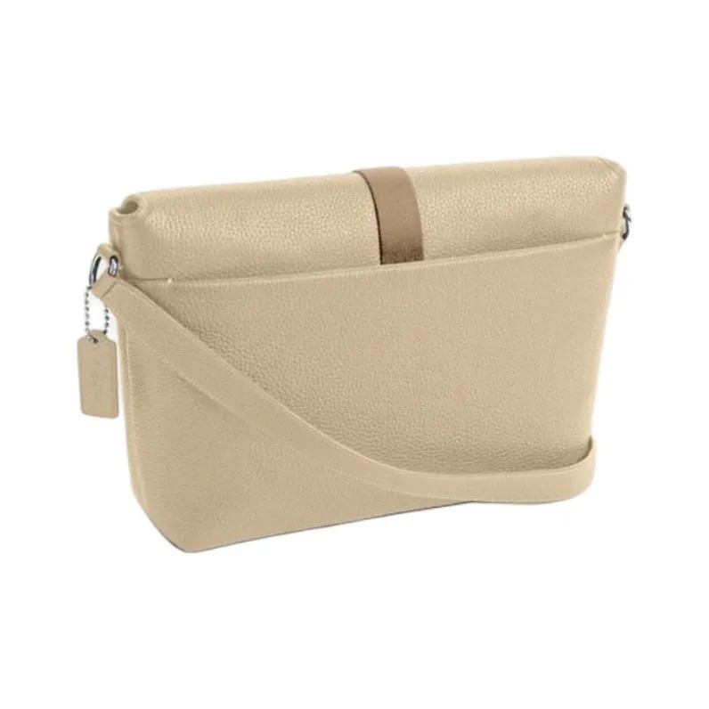 COACH BECK Litchi Grain Leather Messenger Bag Shoulder Bag Crossbody Bag Large Size Men's Ivory-2