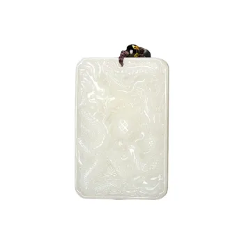 Ingenuity Hetian Jade Pendants Unisex Pale Greenish-White Jade