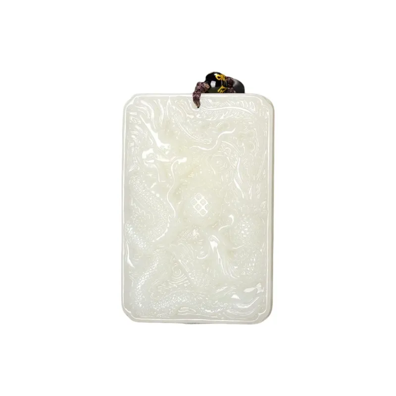 Ingenuity Hetian Jade Pendants Unisex Pale Greenish White Jade-0