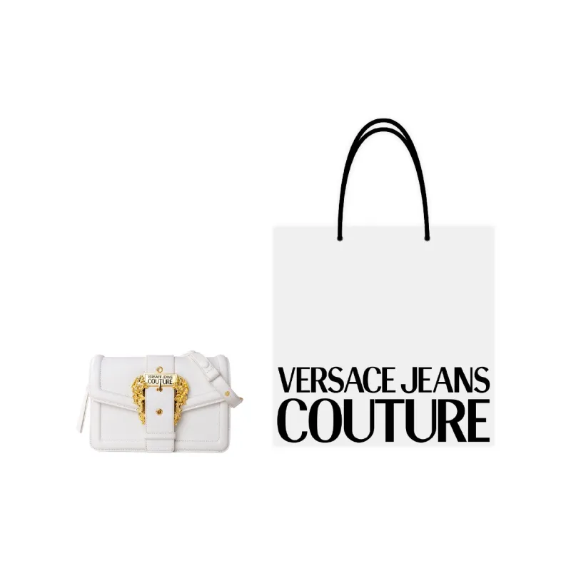 VERSACE JEANS COUTURE Artificial Leather Crossbody Bag, Shoulder Bag Women's White-6