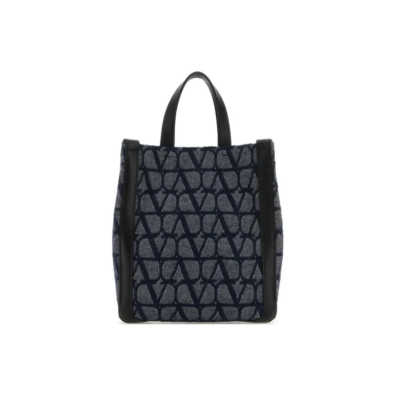 Valentino All Over Logo Patterned Top Handle Bag-0
