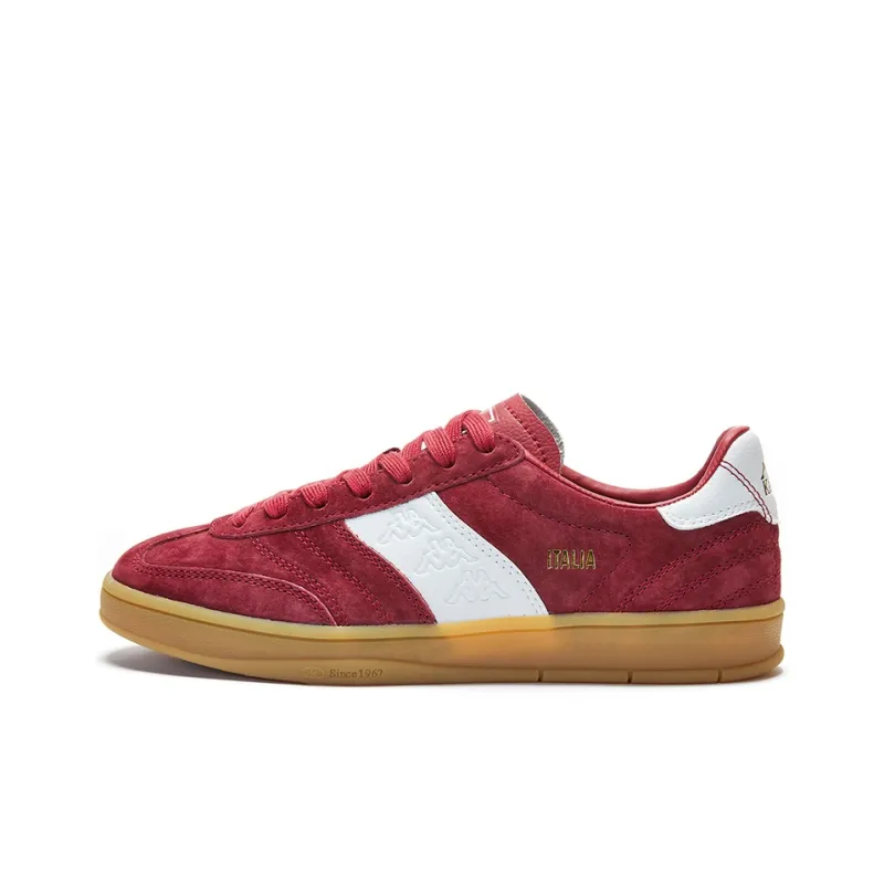Kappa Anti Slip Wear Resistant Low Top Skateboard Shoes Unisex Red-0