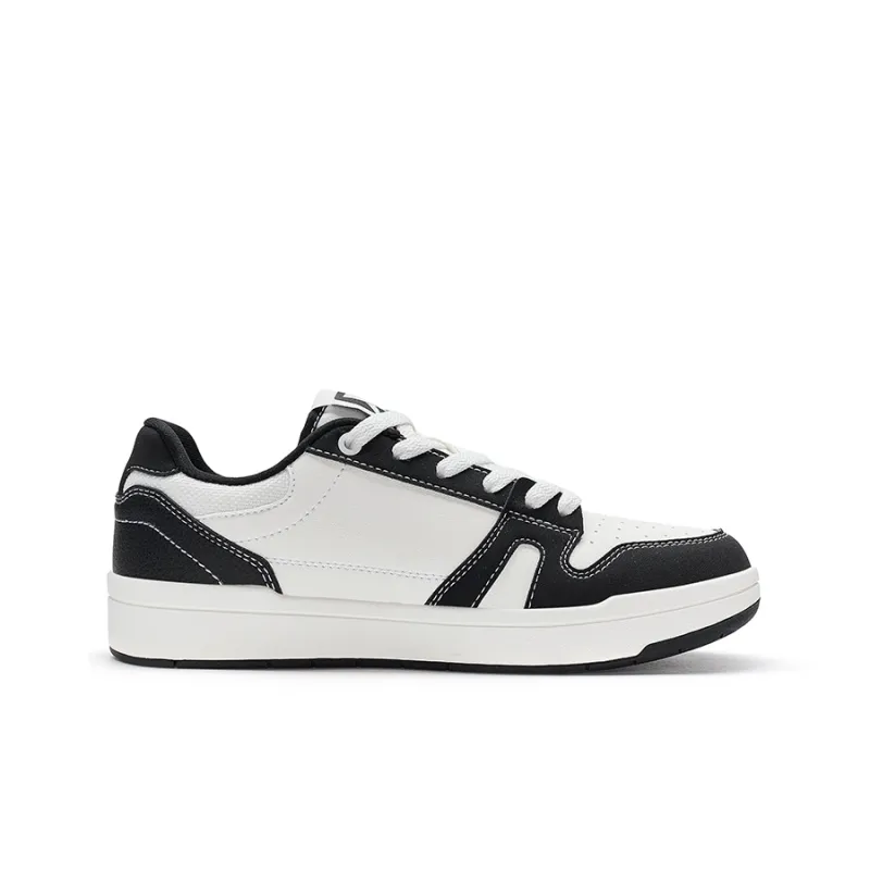 XTEP MAXX LITE Skateboard Shoes Women's Low Top Canvas White/Black-1