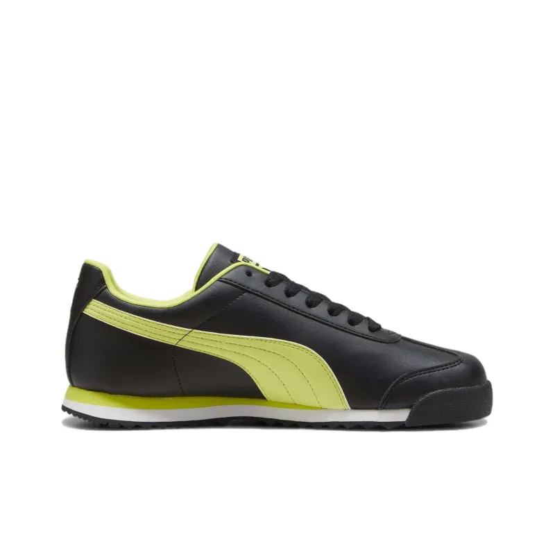PUMA Roma Basic + Black Lime Sheen-1