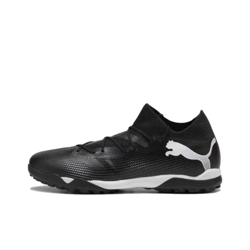 PUMA Future 7 MATCH TT Cushioned Slip Resistant Abrasion Resistant Soccer Shoes Men's Black White
