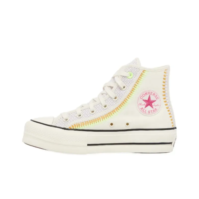 Converse Chuck Taylor All Star Lift Hi Abrasion Resistant High Top Canvas Shoes Women's Beige-0