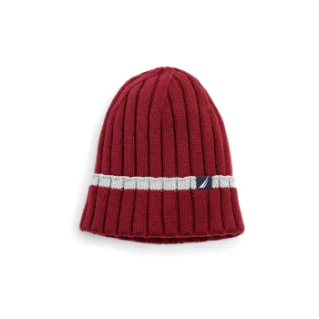NAUTICA Acrylic Metal Beanies Men's Red