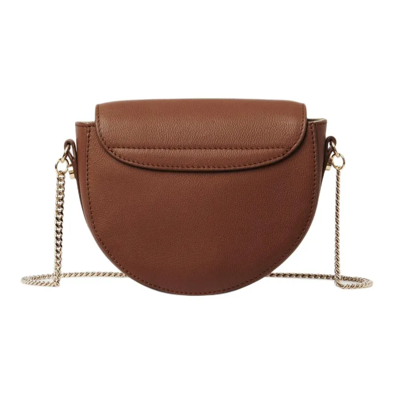 See By Chloe Suede Grained Cow Leather Evening Party Bag Crossbody Bag Shoulder Bag Women's Caramel-1